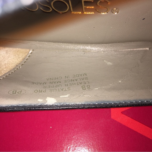 Aerosoles navy leather block heels shoes pumps 8B - Picture 5 of 7